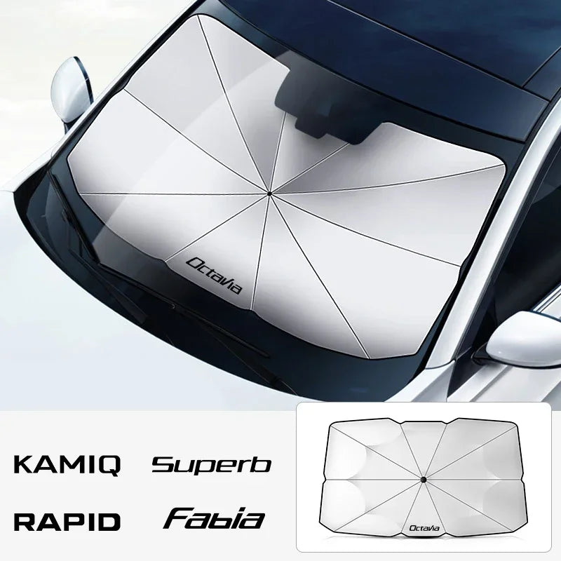 Premium Car Windshield Sunshade for Skoda Models