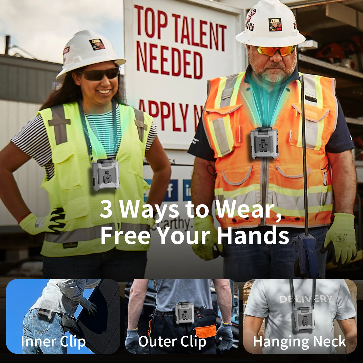 Socoolfan 20000mAh &ndash; Powerful Portable Neck Fan with Power Bank