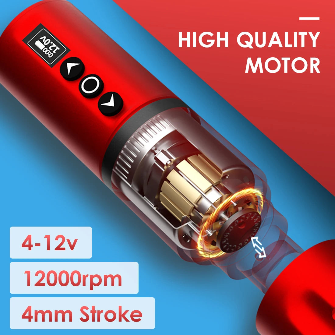 Wireless Tattoo Pen With 1800mAh Battery &ndash; LED Screen