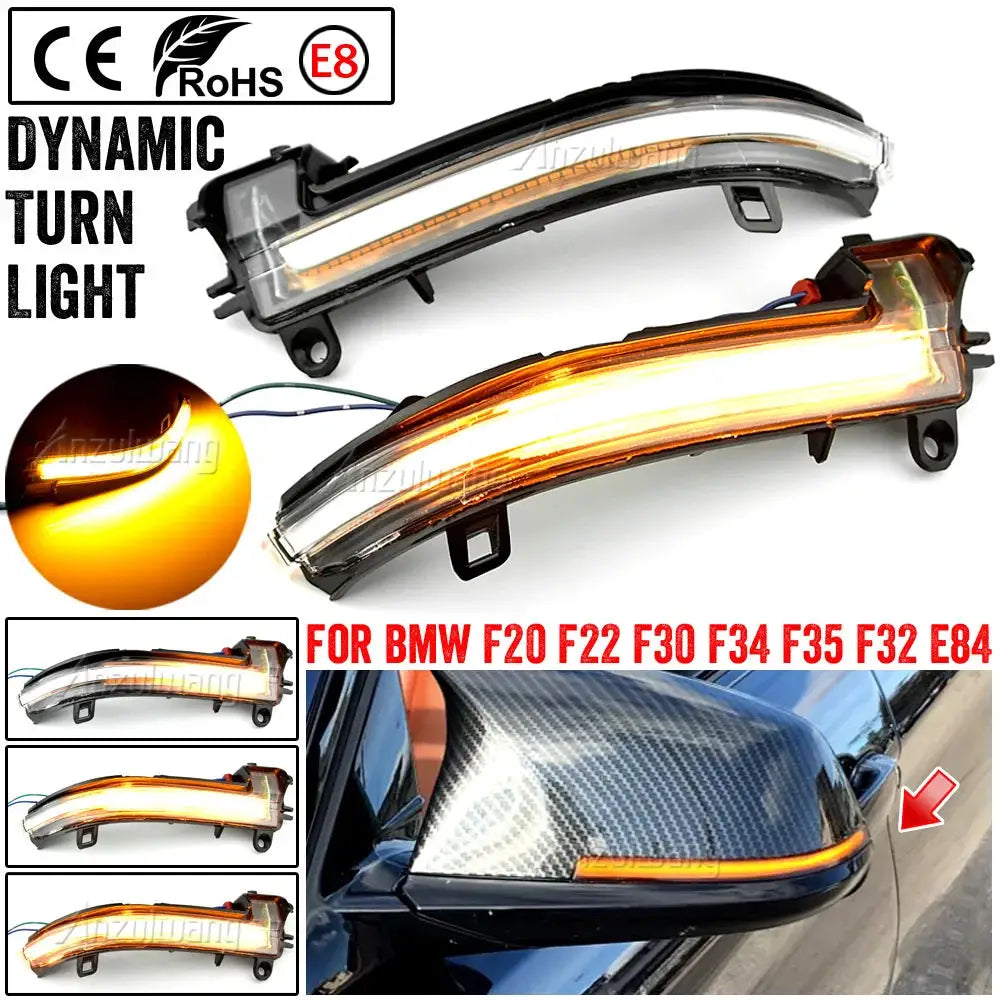 Side Mirror LED Turn Signal Lights For BMW F20 F21 F22 F23 F30 by InterCyprus Trading Ltd