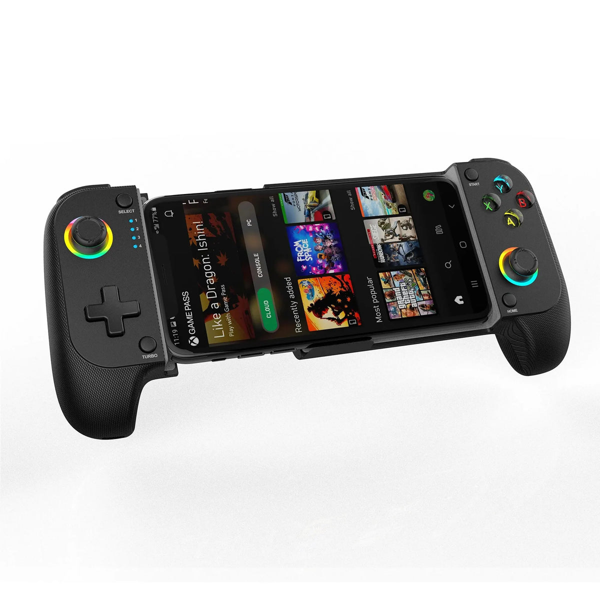 Mobile Game Controller &ndash; RGB Lighting and Multi-Platform Compatibility Black