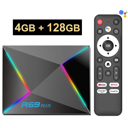 R69 Plus Voice Control TV Box &ndash; Ultra HD 8K Netflix Ready