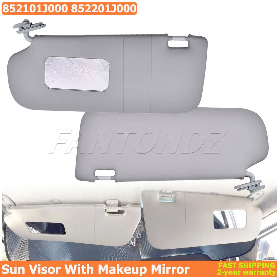 Parasoles izquierdo y derecho con espejo de maquillaje para Hyundai I20 MK1 2008-2018