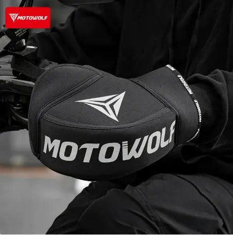 Motorcycle Thick Warm Handlebar Muff Waterproof Scooter Grip Handle Bar Muff Winter Protective Warmer Thermal Cover Gloves by InterCyprus Trading Ltd