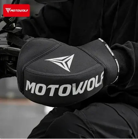 Motorcycle Thick Warm Handlebar Muff Waterproof Scooter Grip Handle Bar Muff Winter Protective Warmer Thermal Cover Gloves by InterCyprus Trading Ltd