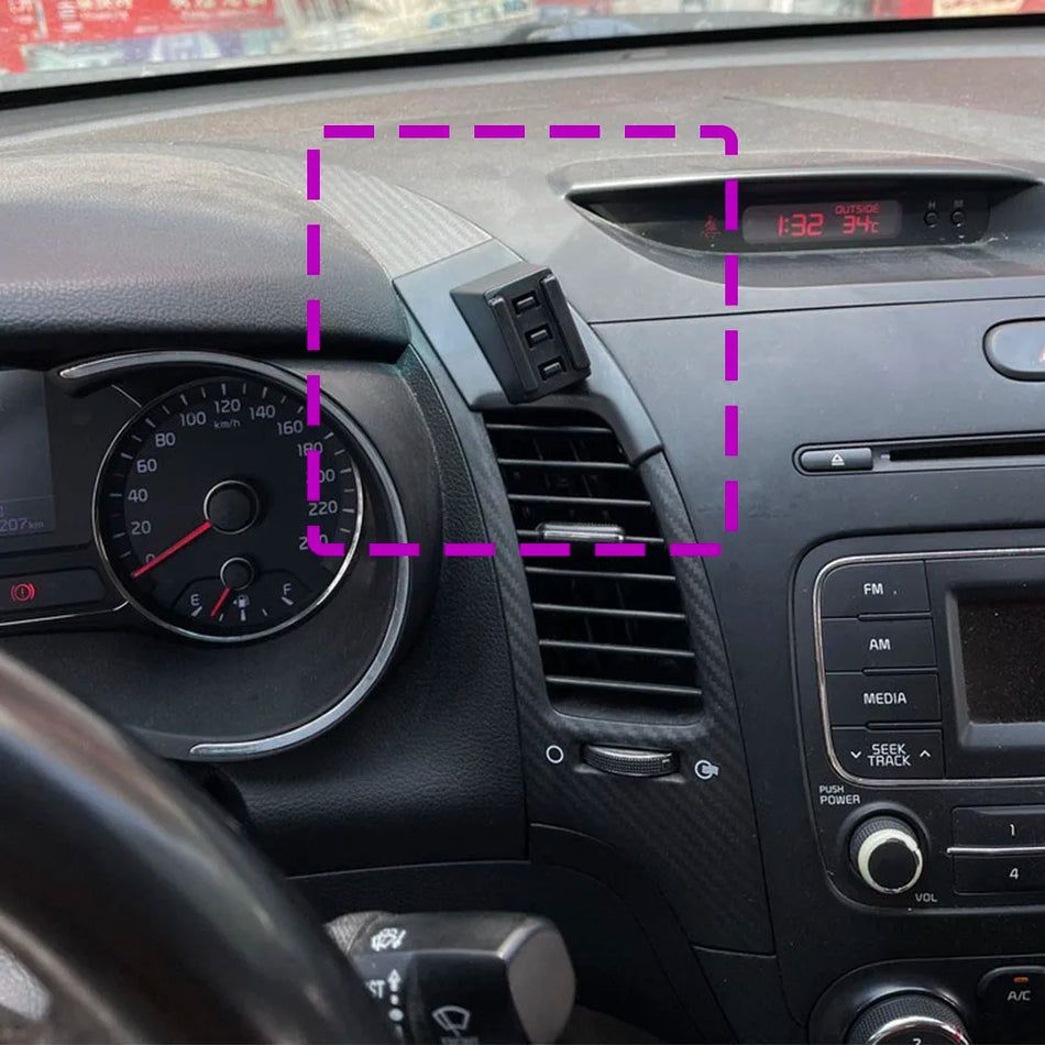 Kia K3 Biltelefonhållare Fast Bas Och Trådlös Laddning