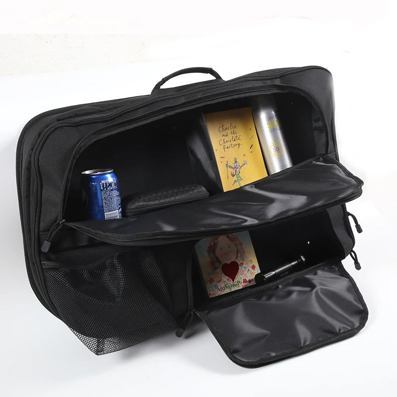 Bagāžnieka sānu loga soma aksesuārs Land Rover Discovery 4 LR4 melns neilons interjera apdare kreisajā pusē der 2010-2016