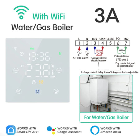 Smart Thermostat Tuya WiFi Floor Heating &ndash; Alexa Compatible Boiler Heating