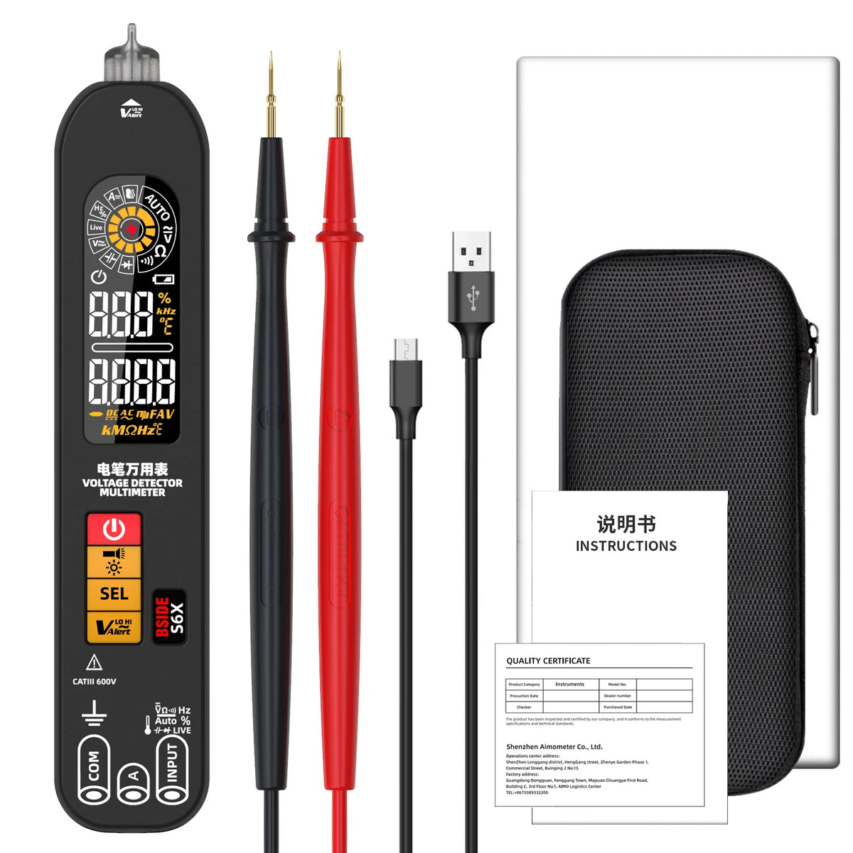 BSIDE S6 Voltage Tester Pen - Non Contact Live Detection BSIDE S6X EBTN / CHINA