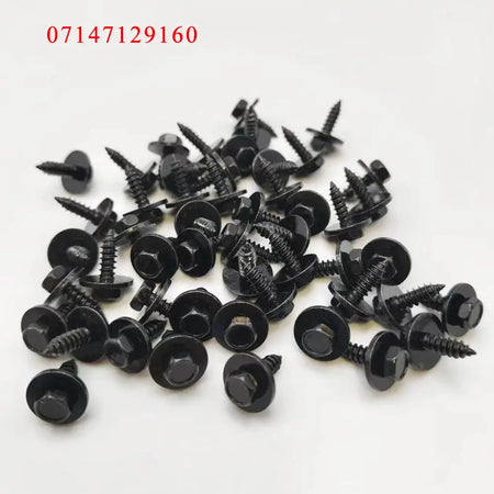 Hex Head Bolts With Washers Black ST4.8x16 For BMW 1 3 5 X1 X3 X5 by InterCyprus Trading Ltd