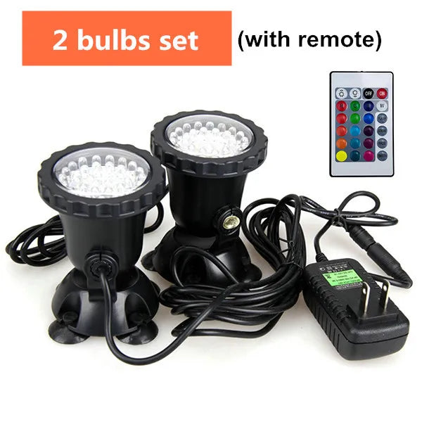 RGB Waterproof LED Underwater Light Lamp &ndash; RGB Lighting With Remote Set B / EU Set