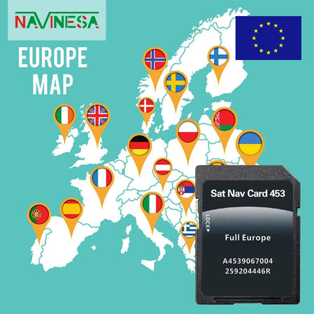 A4539067004 16GB SD Card For Smart 453 &ndash; Europe Maps 16GB-Smart A453 2023