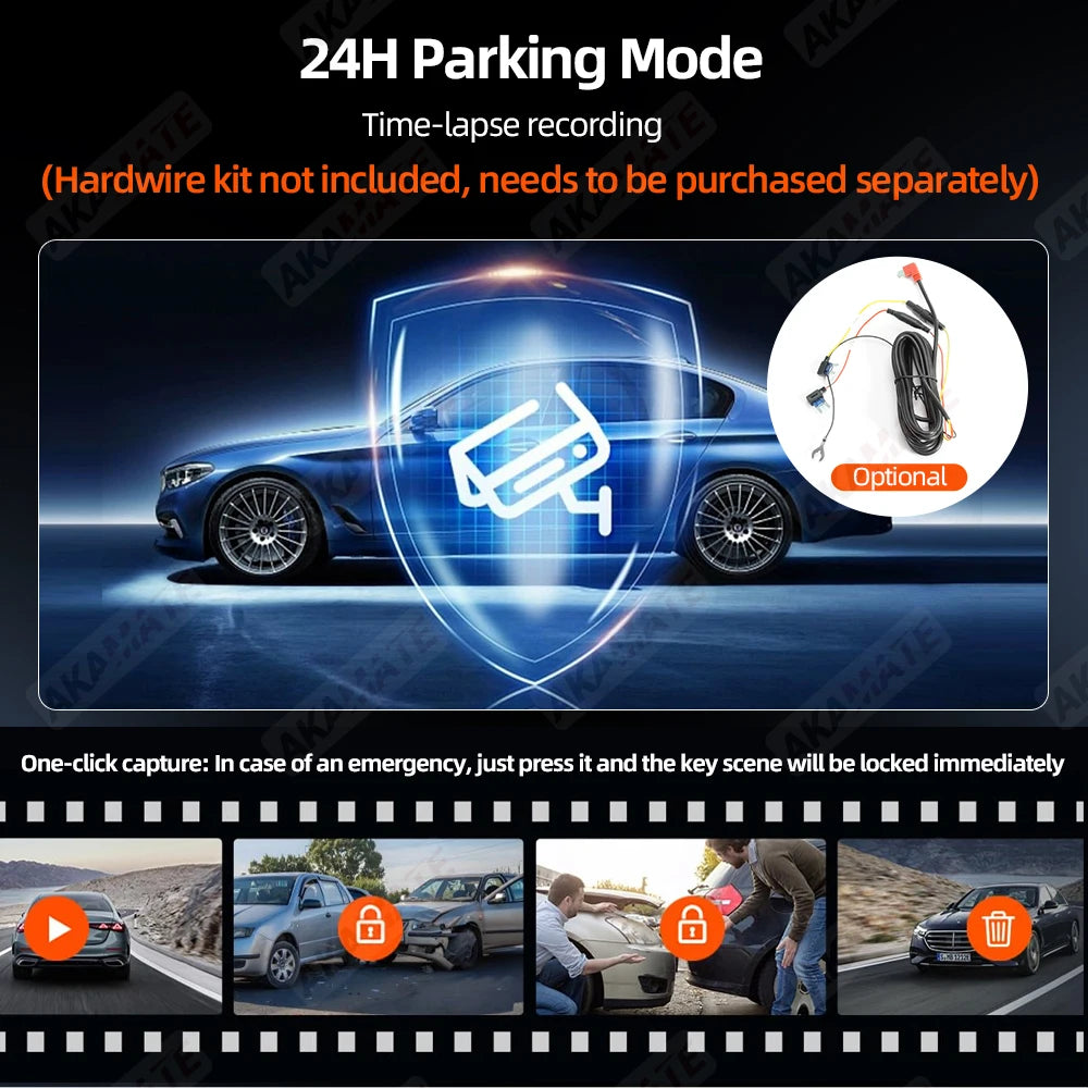 11.26inch 1080P Car DVR 4CH &ndash; Night Vision Parking Mode