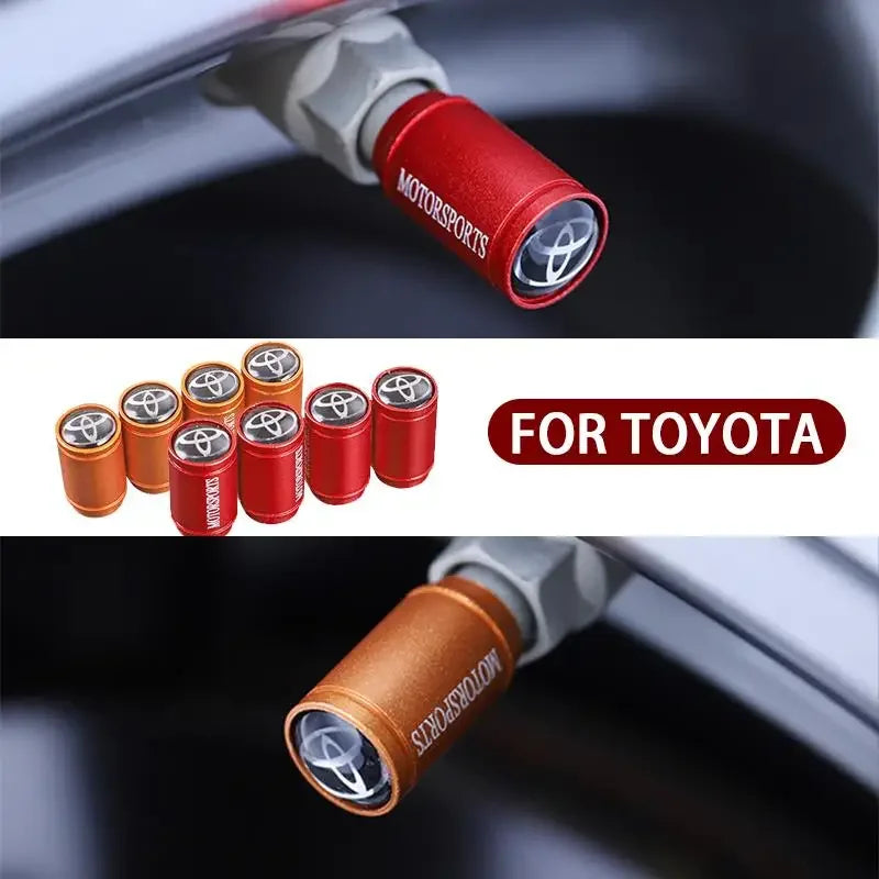 Kryty ventilov pre Toyota matný povrch, 4-dielna sada pre RAV4, Corolla, Camry a ďalšie modely