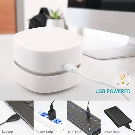 Mini Desk Vacuum &ndash; Rechargeable Cordless Dust Catcher