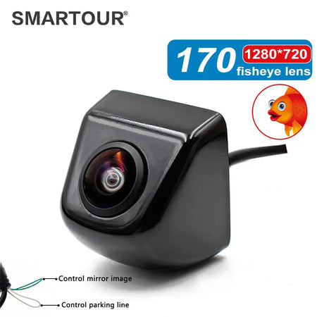 SMARTOUR 4K 1080P AHD Dynamic Trajectory Vehicle Rear View Camera Vehicle Parking Reverse Fisheye Lens Plug and Play Universal by InterCyprus Trading Ltd