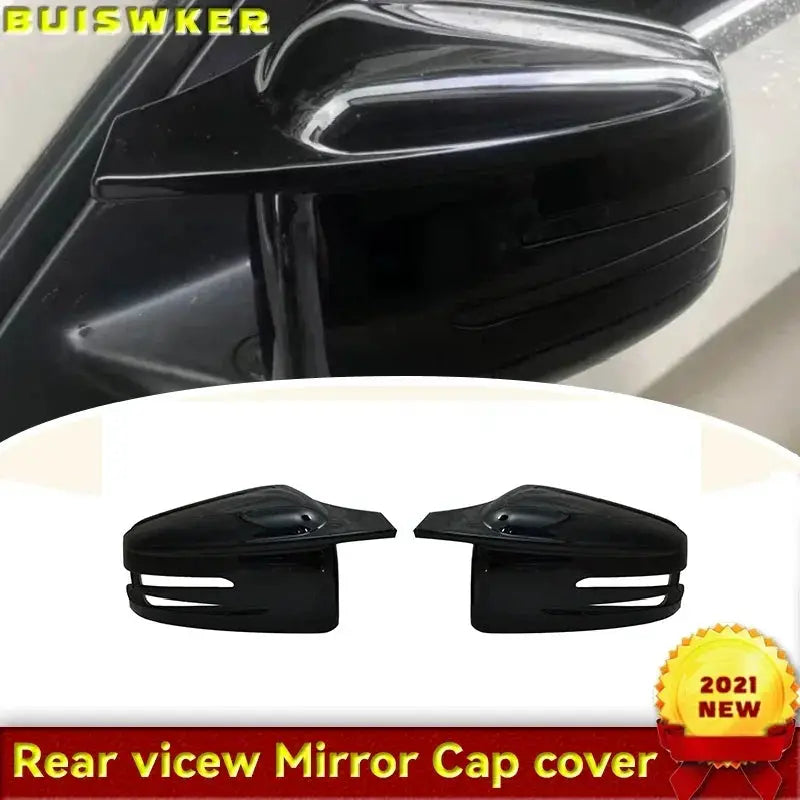 For Mercedes Benz W176 W246 W204 W212 W221 C117 X204 X156 2pcs Carbon Fiber Pattern Rearview side Mirror cover caps Replacement by InterCyprus Trading Ltd