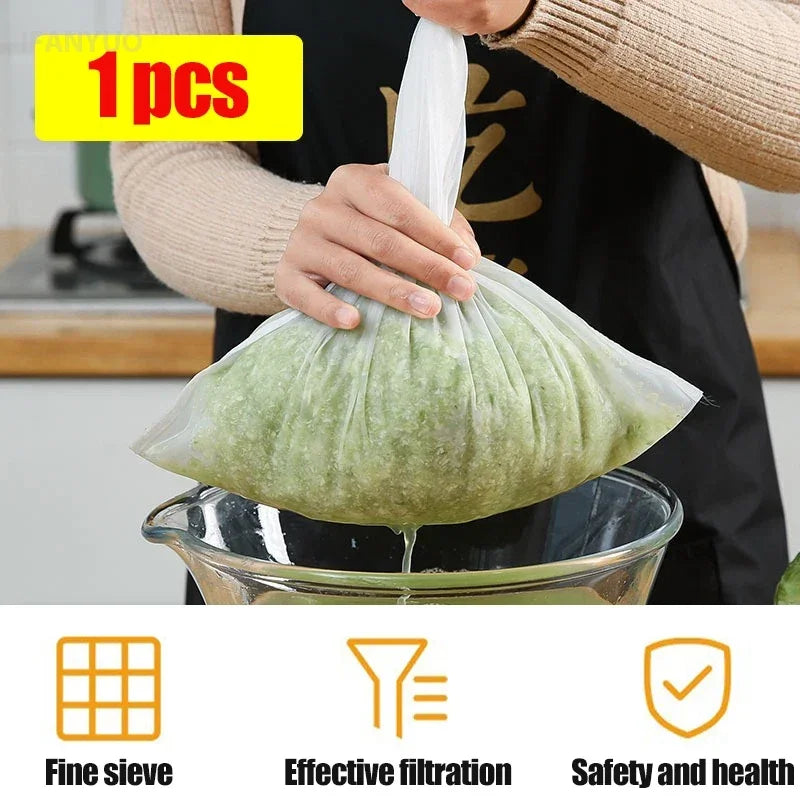 Reusable Nylon Food Filter Bag for Soy Milk, Nut Milk, Tea, and More