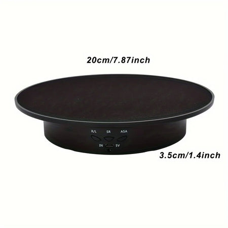 360 Degree Electric Rotating Turntable &ndash; Rechargeable, Smooth &amp; Quiet Display Stand