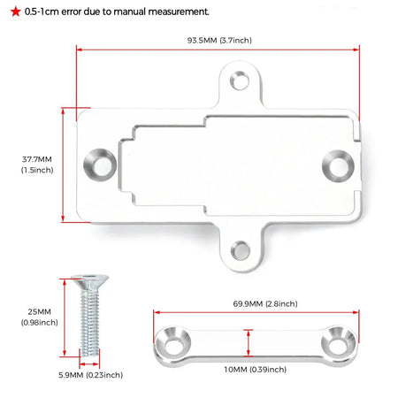 Flex Fuel Sensor Mount Bracket For GM Continental Style AC Delco 13577429 Billet 6061 57824279 by InterCyprus Trading Ltd