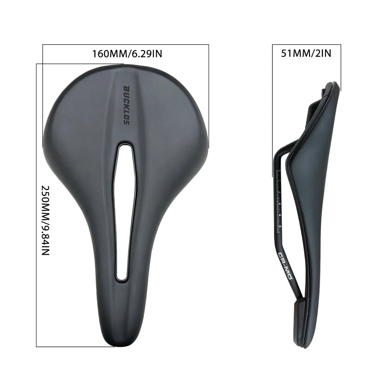 BUCKLOS Imitation Leather Bicycle Saddle 150mm 160mm Road MTB Seat Comfortable Cushion Universal Exercise Bike Saddle by InterCyprus Trading Ltd