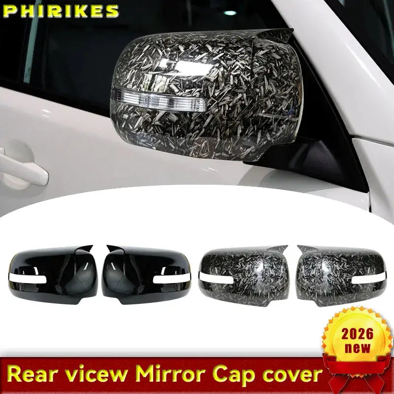 For Mitsu Pajero Sport 2009 2010 2011 2012-2014 ABS Car Rearview Side Mirror Cover Wing Cap Exterior Door Trim Adhesive Sticker by InterCyprus Trading Ltd