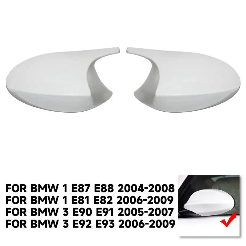 White Replacement Rearview Mirror Covers For BMW 1 Series White Pre-LCI