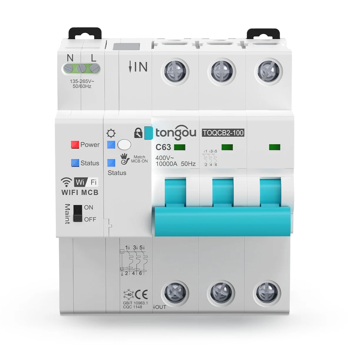 TONGOU Smart WiFi Metering Circuit Breaker with Remote Control and Protection Features
