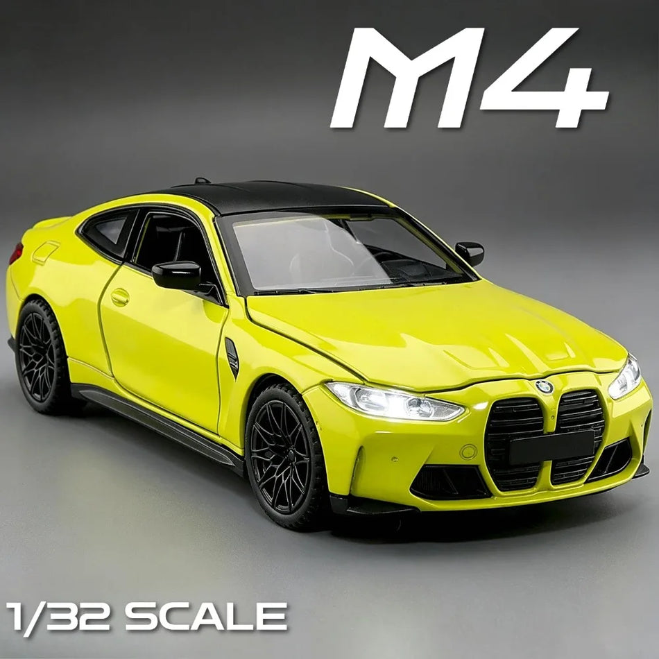 Model de mașină din aliaj M4, la scară 1:32, din metal turnat, cu mecanism de întoarcere.
