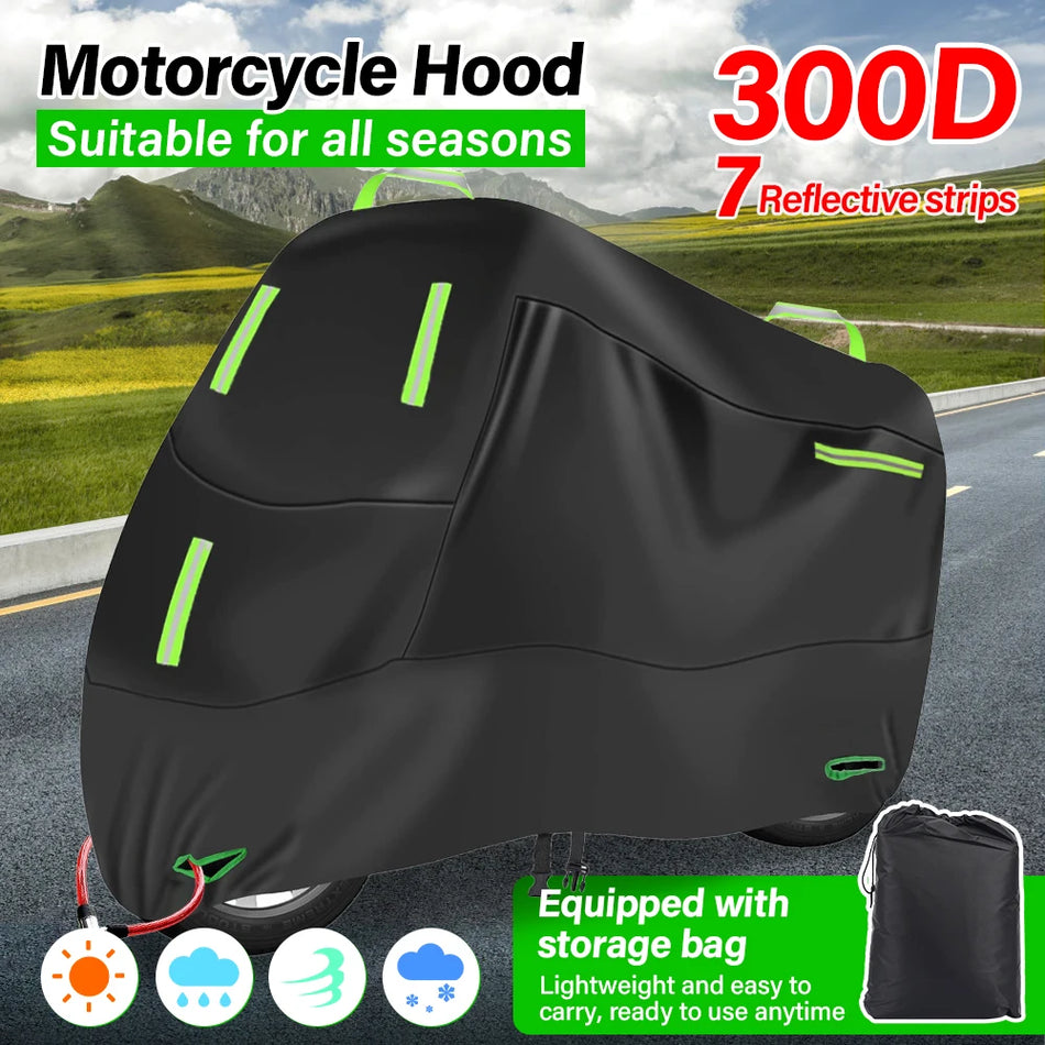 Водоустойчиво покритие за мотоциклет 300D Oxford 4XL с UV защита и прахоустойчиво