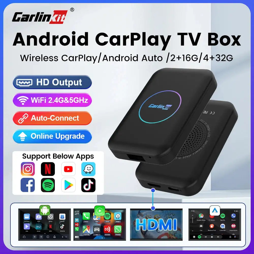 CarlinKit LITE S 3in1 Wireless CarPlay Android Auto TV Box