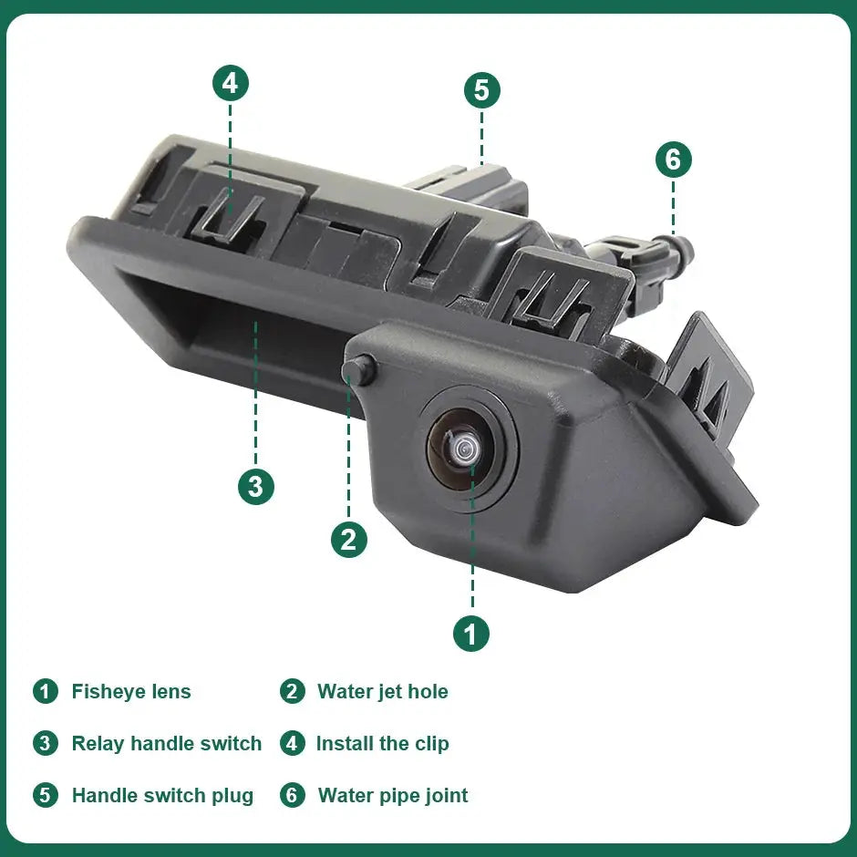 Canbus Data Dynamic Trajectory Car Reverse Backup Camera For Audi Q2 MQB MIB2 STD 2 Stereo 2017-2020, Plug and Play/ No Coding by InterCyprus Trading Ltd