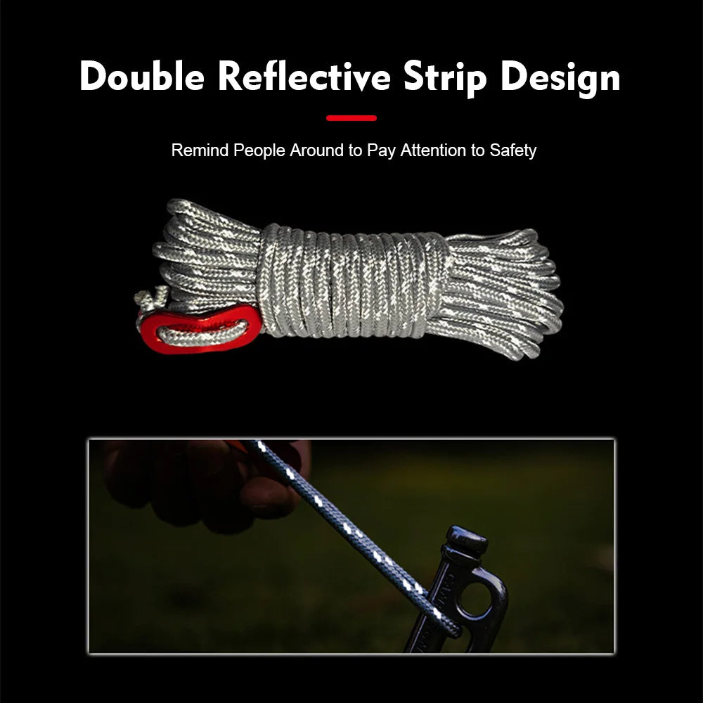 Camping Tent Rope With Tensioner &ndash; Ultra Strong Windproof