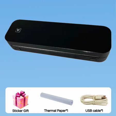 A4 Thermal Printer 203DPI &ndash; Inkless Bluetooth Printing black printer