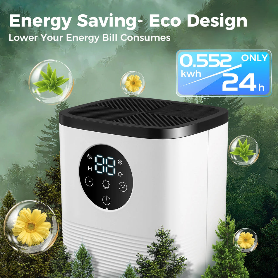 Dehumidificator 1600ml Ultra Silent Oprire Automată 7 Culori Lumină