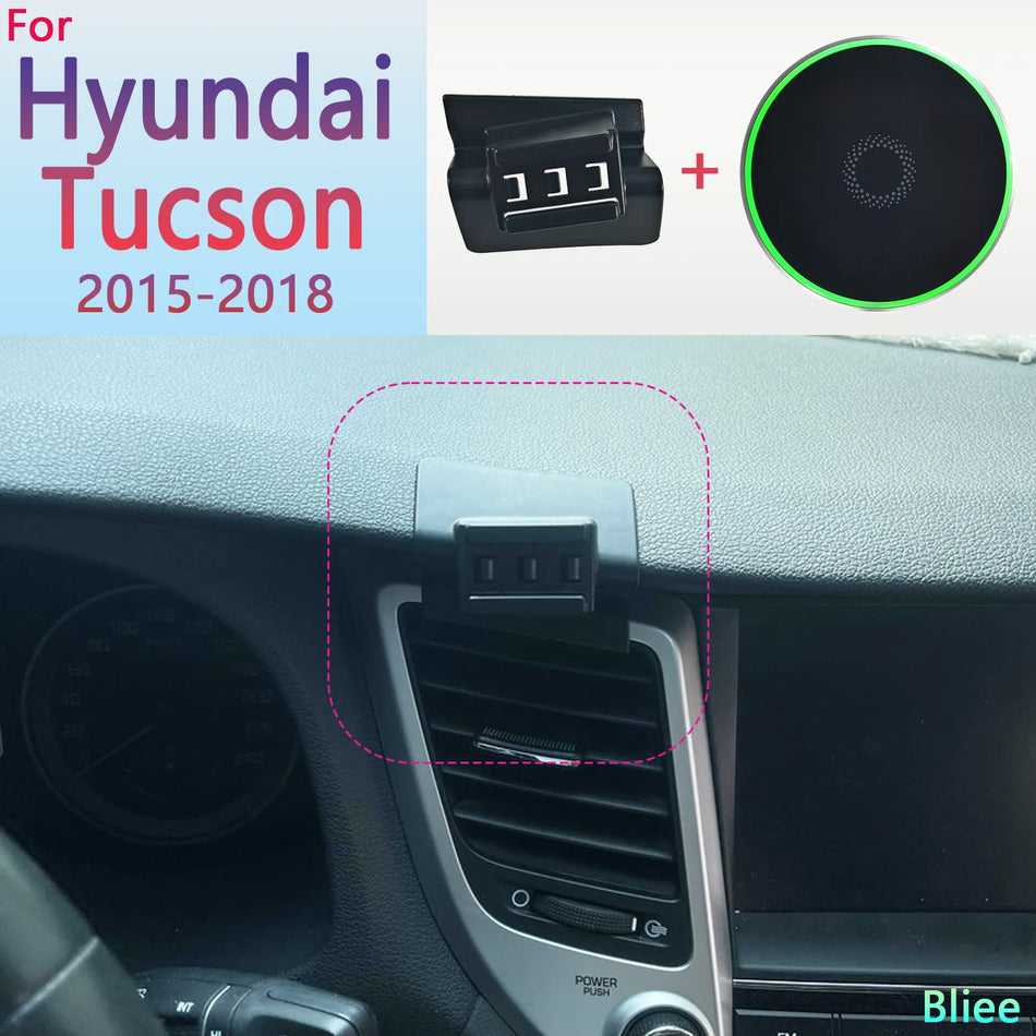 Hyundai Tucson 2015Till2018 Magnetisk MagSafe Telefonhållare 15W