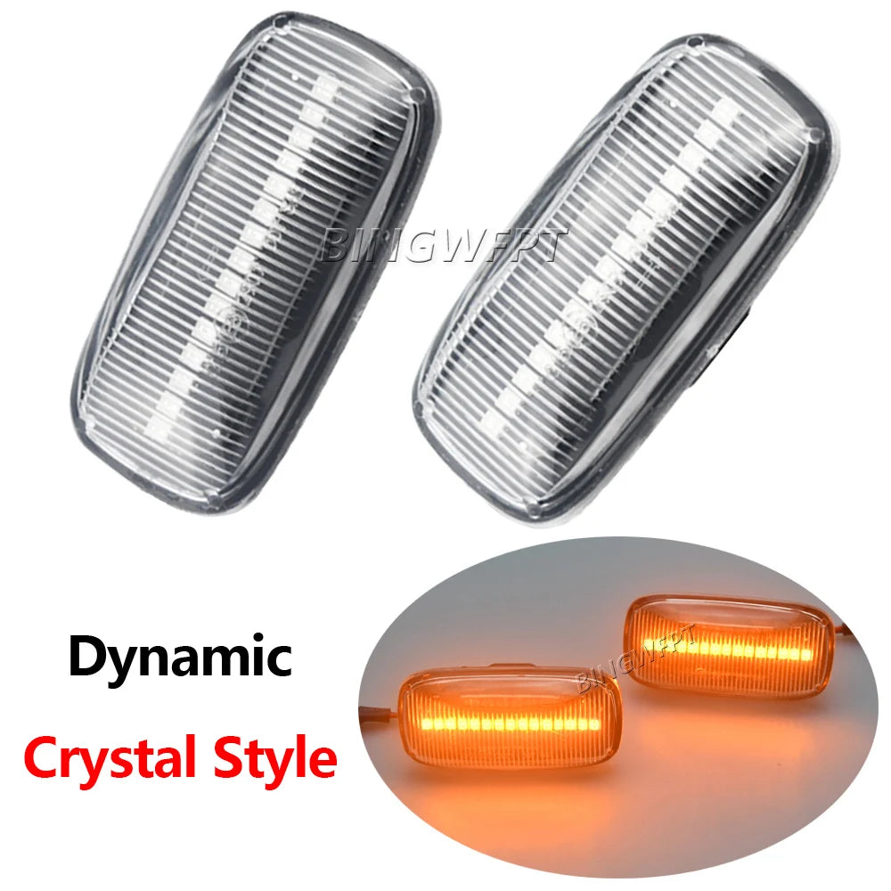 2x Flowing LED Side Marker Dynamic Turn Signal Light Lamp For Nissan Maxima Skyline R34 Almera N15 N16 Pulsar Primera P11 P12 by InterCyprus Trading Ltd