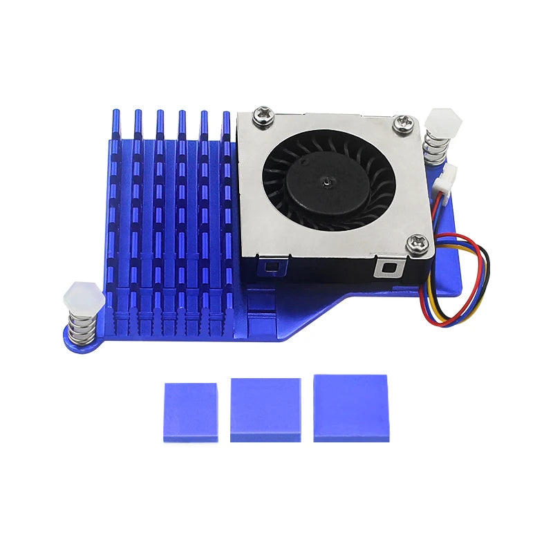 Raspberry Pi 5 Active Cooler &ndash; PWM Speed Adjustable Fan with Aluminum Heatsink Blue