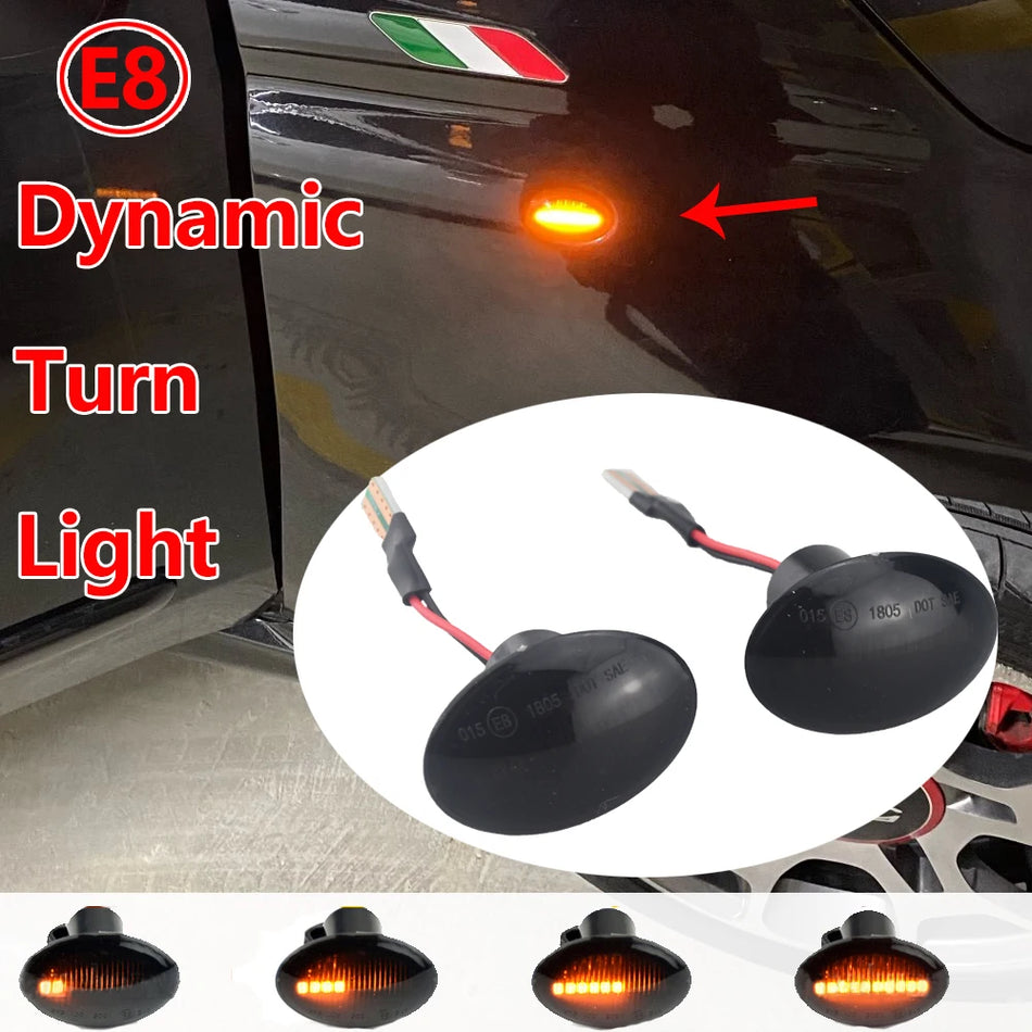 Dinamisks dzintara LED pagrieziena signāla gaisma FIAT 500/500C/500L, Abarth 500