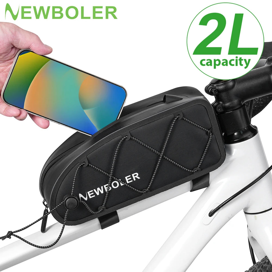 2L PVC Rainproof Bike Frame Bag For MTB Road Cycling