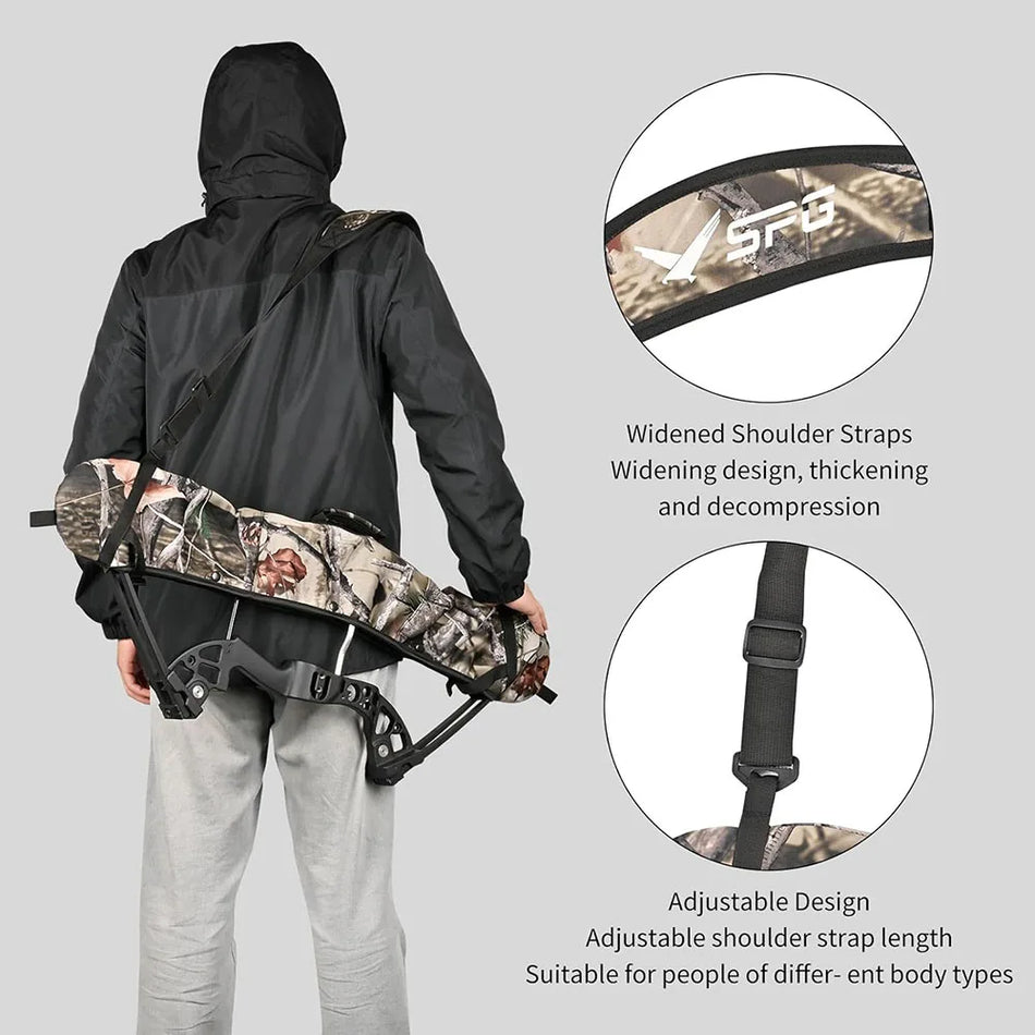 Compoundbogen-Tasche mit Tragegurt und Cam-Schutz für 24-40 Zoll Bogen