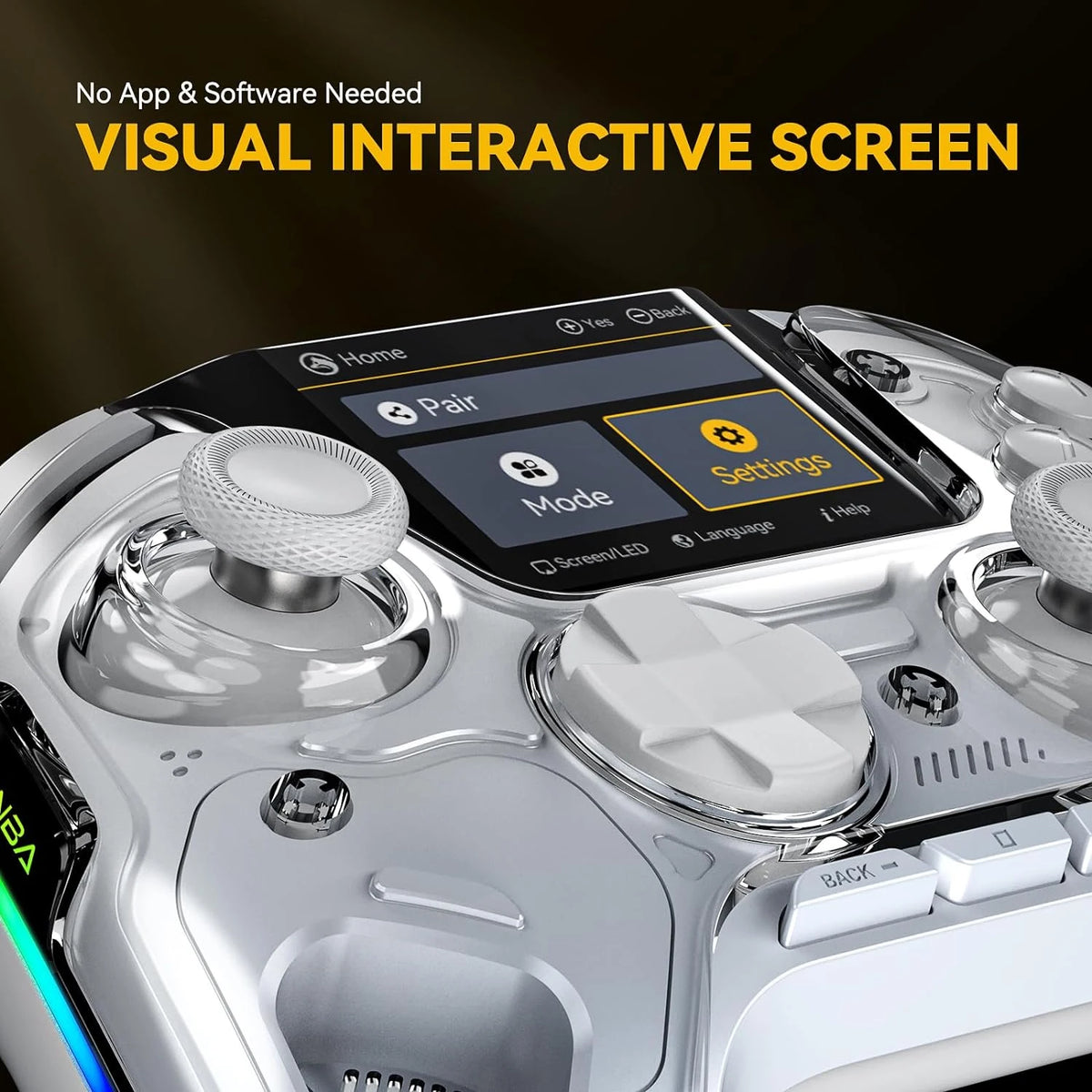Interactive Screen Wireless Gaming Controller &ndash; Hall Effect