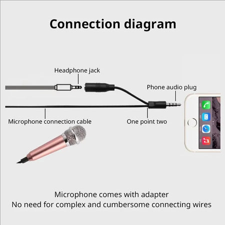 Portable Mini Microphone for Smartphones and PCs
