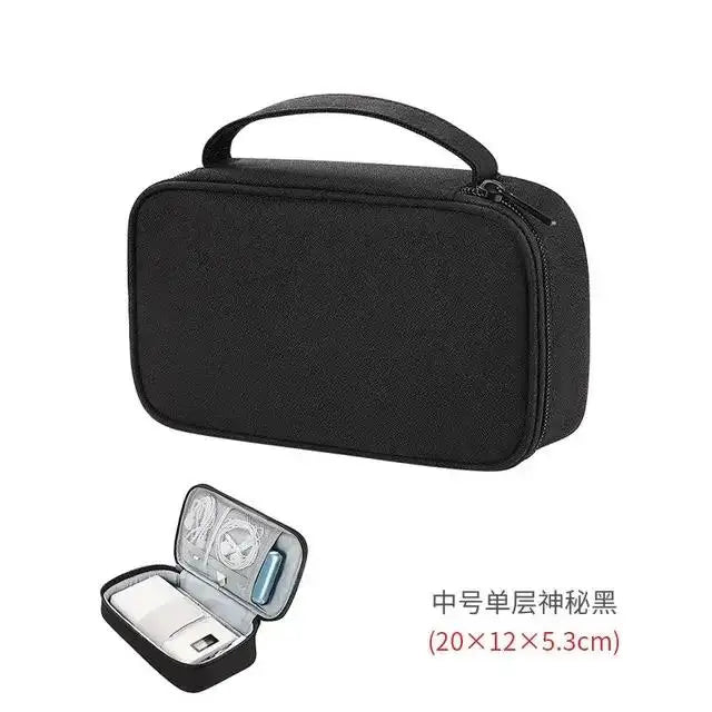 Fashion Organizer Bag Pouch &ndash; Waterproof Travel Case Black - M
