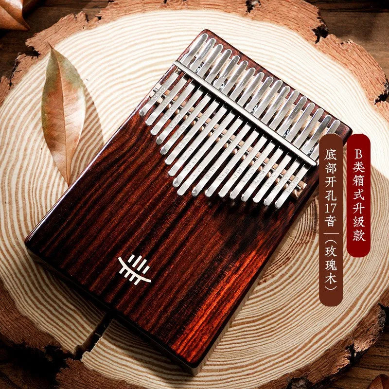 Hluru 17 21 Key Kalimba Thumb Piano &ndash; Premium Wood 17 Key Rosewood