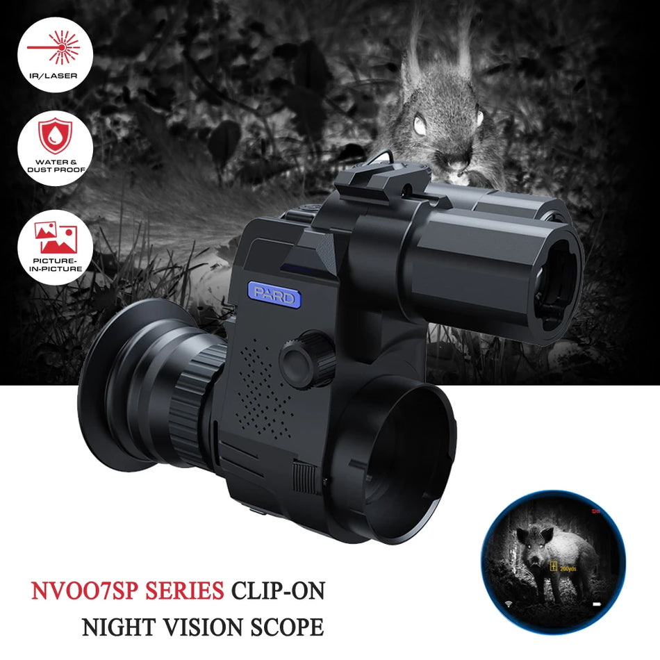 PARD NV007SP-LRF Clip On Nočni Vidni Daljnogled – 350m IR