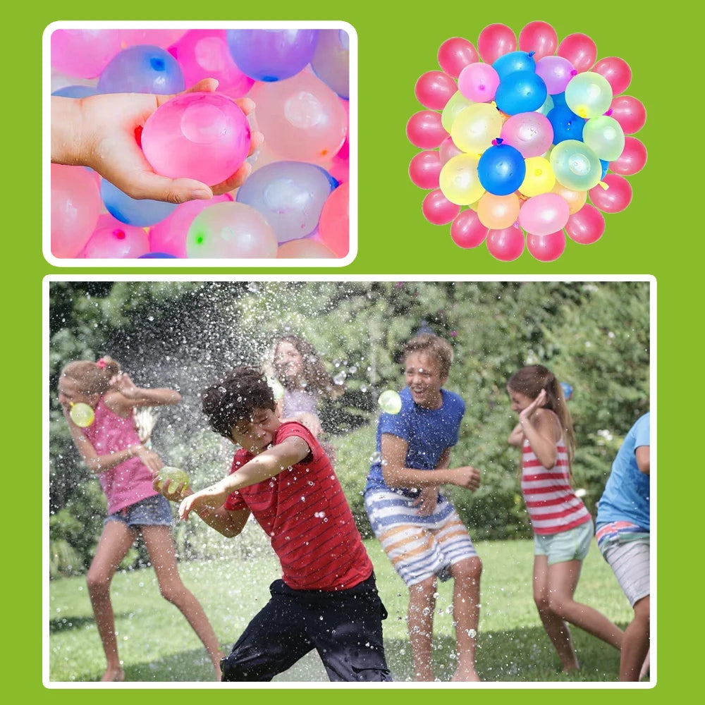 Rapid Fill Water Balloons for Kids &amp; Adults - 111pcs Set for Ultimate Summer Fun &amp; Beach Water Fights