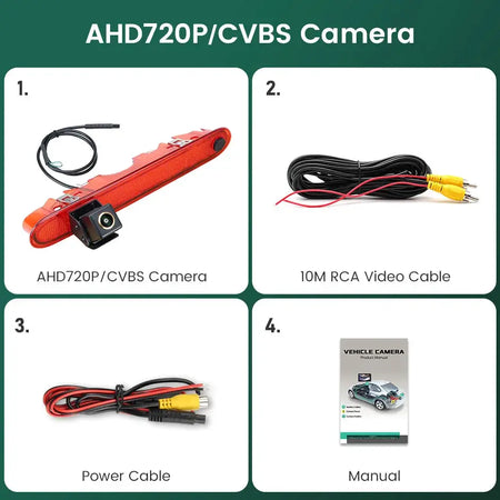 GreenYi AHD Brake Light Reverse Camera For Opel Renault Kangoo 2007-2021 Mercedes Benz Citan Tourer W415 Micro Camper 2012-2021 by InterCyprus Trading Ltd
