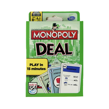 Monopoly Deal Quick-Playing Card Game for Families &amp; Kids Ages 8+ DS34-DEAL-Green