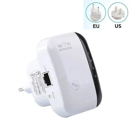 Wireless WiFi Signal Booster Extender - 2.4 GHz 300 Mbps WHITE / EU Plug